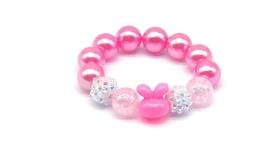 Bunny Beaded Bracelets, Child Easter Gift, Little Girls Birthday, Stocking Stuffer. - image5